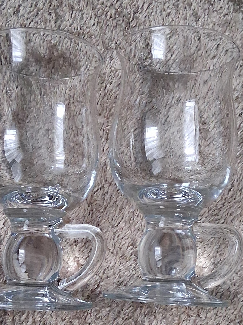 Source Unknown Clear Glass Irish Coffee Mugs – Pair